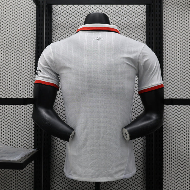 Camisa Milan Away 2024/25 Jogador Puma Masculino - Branca, Vermelha e Preta