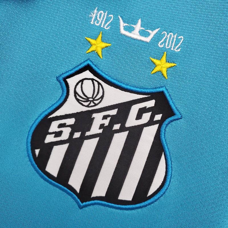 Camisa Retrô Do Santos Azul Turquesa Neymar Jr