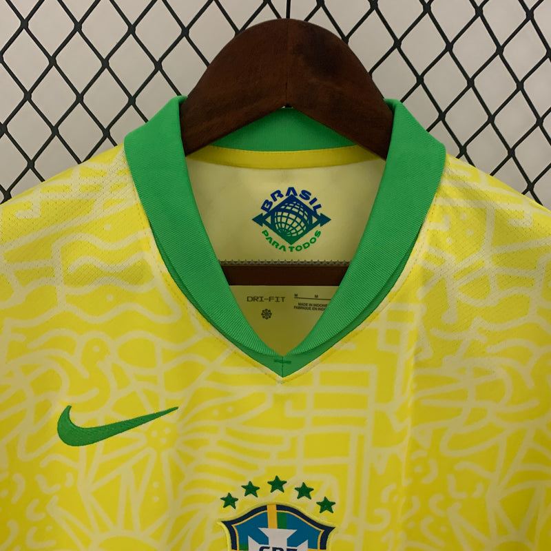 CAMISA LANÇAMENTO DA SELEÇÃO BRASILEIRA 2024 AMARELO