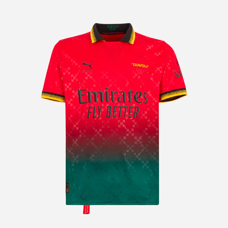 Camisa AC Milan x Off White Edição Especial IV Vermelho 25/26