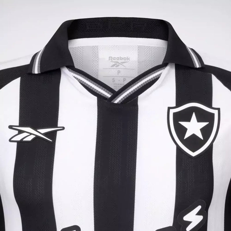Camisa Botafogo Home 2025/26 - Torcedor Reebok Masculino - Preto e Branco