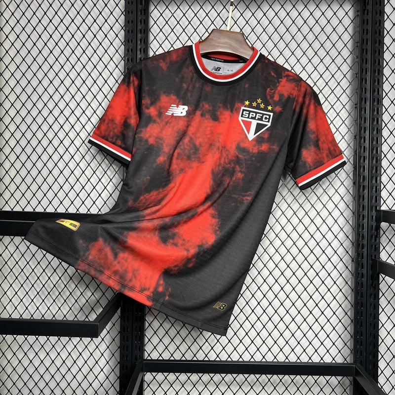 CAMISA DO SÃO PAULO 24/25 PRETO E VERMELHO