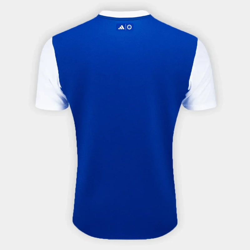 Camisa Cruzeiro 25/26 s/n Fanshirt Adidas Masculina - Azul+Branco