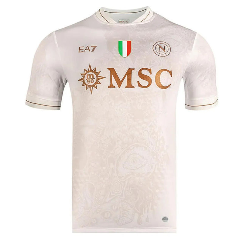 Camisa Napoli 25/26 Masculina Torcedor - Bege