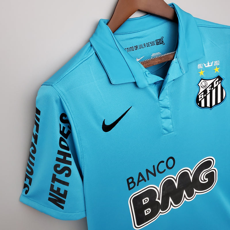 Camisa Retrô Do Santos Azul Turquesa Neymar Jr