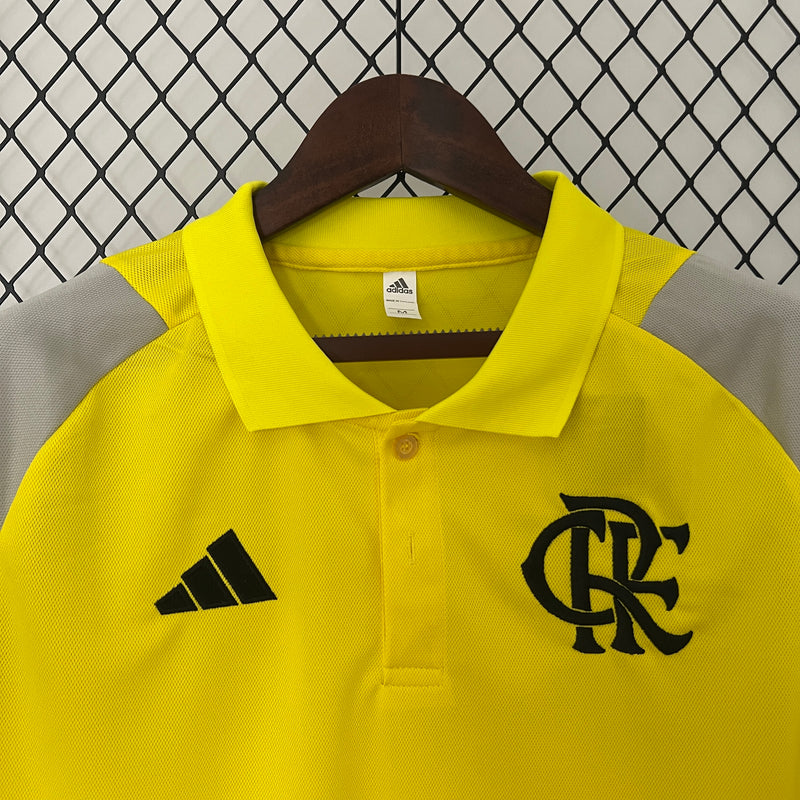 Camisa Do Flamengo Treino Polo Amarelo 24/25