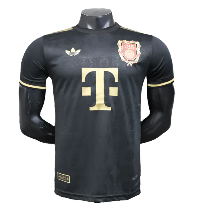 Camisa Bayern de Munique 25/26 Edição 125º Aniversário - Preto - Versão Jogador