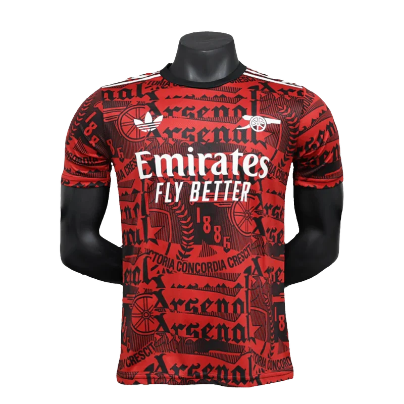 Camisa Arsenal 25/26 Treino - Vermelho Escuro - Versão Jogador