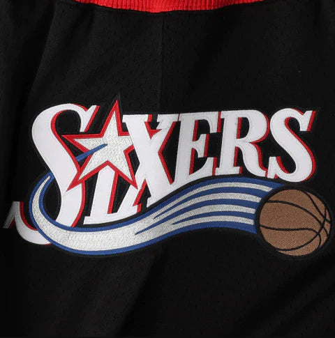 Bermuda NBA Philadelphia 76ers Retrô 2000/2001 Mitchell & Ness Authentic - Preta