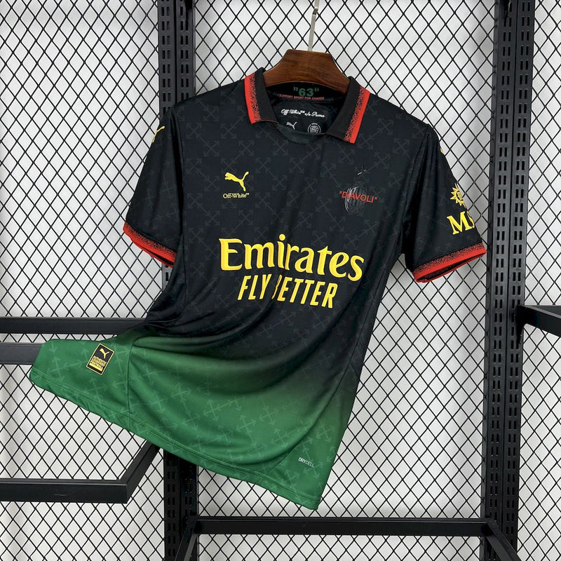 Camisa AC Milan x Off White Edição Especial IV Preto 25/26