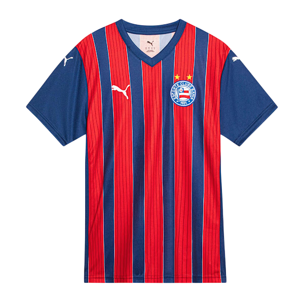 Camisa Bahia Away 2025/26 Torcedor Puma Masculina - Azul e Vermelho