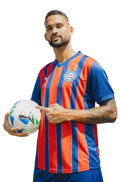 Camisa Bahia Away 2025/26 Torcedor Puma Masculina - Azul e Vermelho