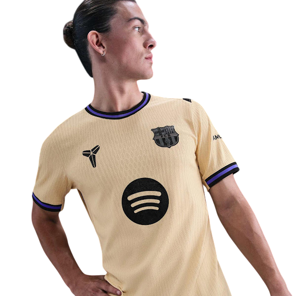 Camisa Barcelona X Kobe Bryant Away 25/26 Jogador Nike Masculino - Amarelo