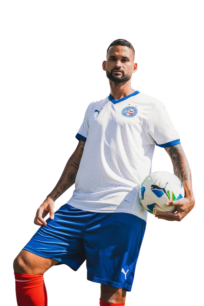 Camisa Bahia Home 2025/26 Torcedor Puma Masculina - Branco