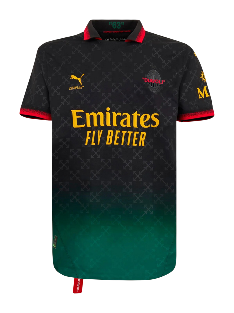 Camisa AC Milan x Off White Edição Especial IV Preto 25/26