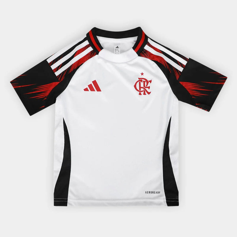 Kit Flamengo Infantil II 25/26 s/n Torcedor Adidas - Branco